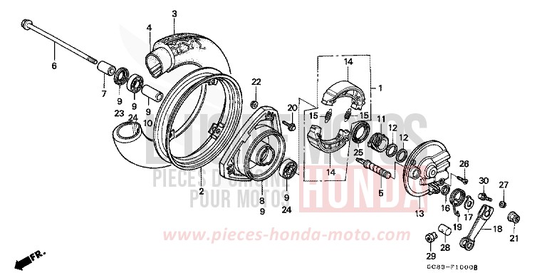 VORDERRAD von NHX 110 Lead CASTLE GRAY METALLIC (NH174) von 1989